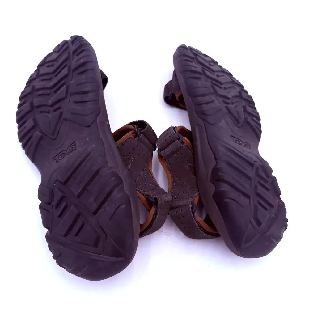 Teva Men's Brown Leather Katavi 2 Slide Sandals Size 11